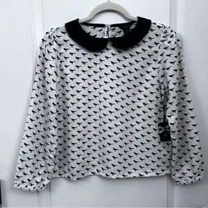 Forever 21 Girls Peter Pan Collar Long Sleeve NWT Blouse Girls Size 13/14